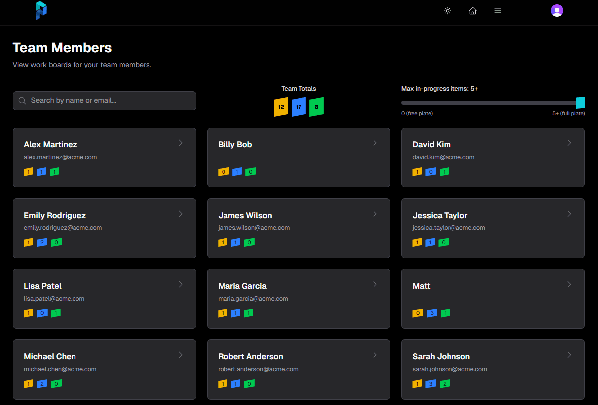 Team directory showcase